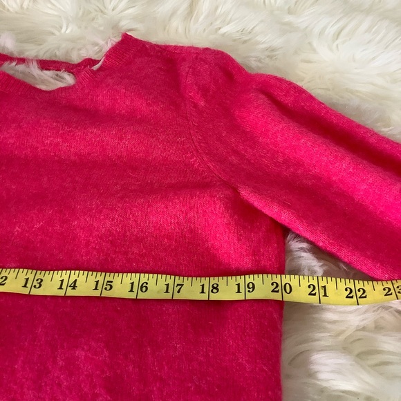 Loft Womens Pink Criss-Cross back Soft Life Feminine Sweater XLarge - Picture 8 of 9